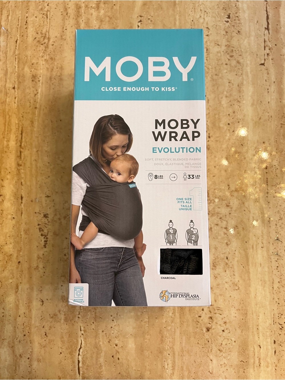 Moby Wrap Evolution in Charcoal Gray